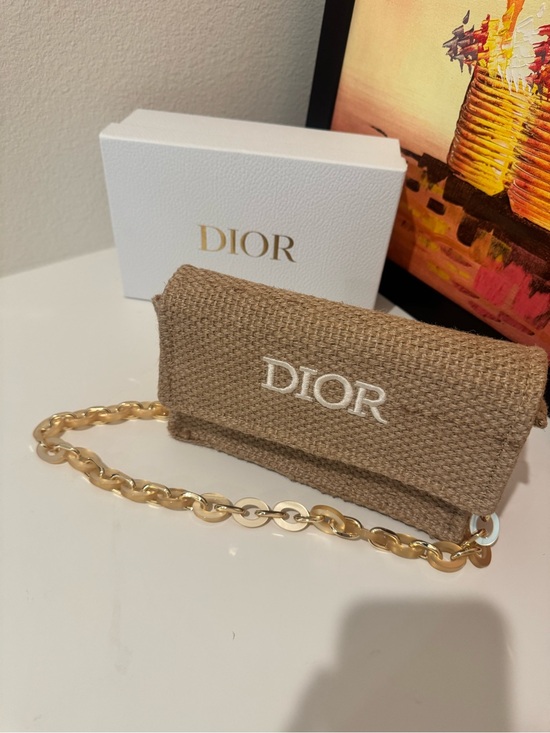 Dior Handbags - Dior Beauty Makeup Bag Woven D rings and chain Added